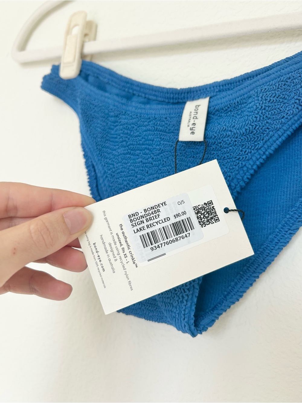 NWT Bond-Eye Blake Bandeau & Sign Brief Bikini Set in Cobalt - Picture 5 of 10